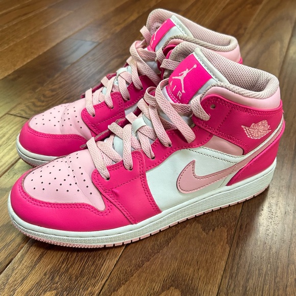 Nike Other - Nike Air Jordan 1 Mid GS Barbie Fierce Pink - size 5.5Y